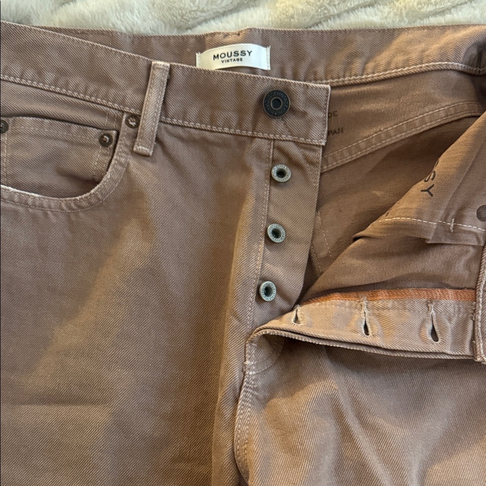 Moussy Women's Straight Leg Jeans in Brown
